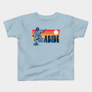 ABIDE Vintage 80s Skateboarding Dude Lebowski Retro Sunset Kids T-Shirt